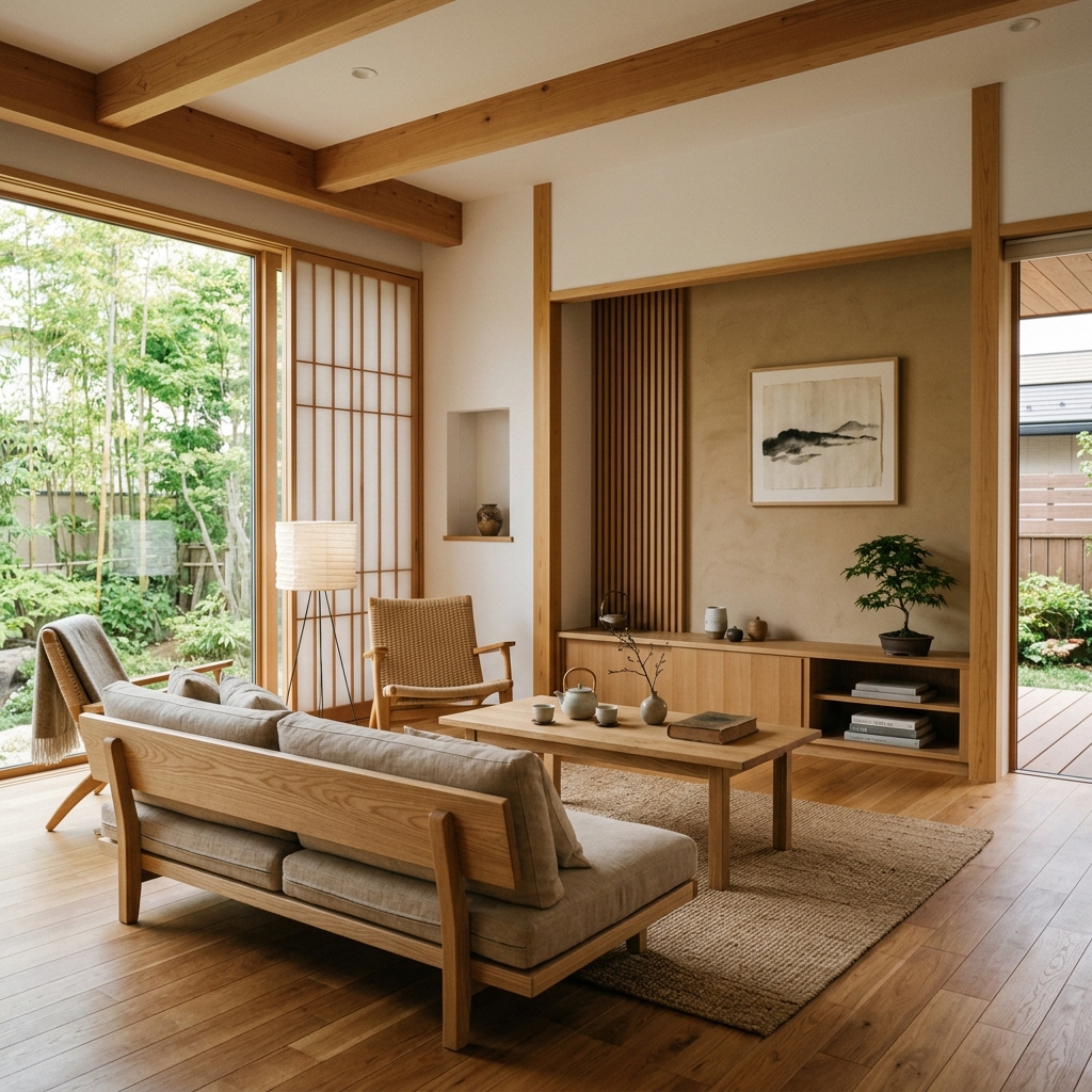 自然の息吹を感じるモダンな木の家